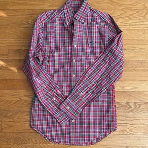 Vineyard Vines Men's Red Plaid Shirt sizeXS
